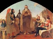 Ford Madox Brown Wycliffe Reading his translation of the Bible to John of Gaunt Germany oil painting artist